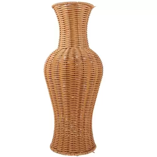 TEHAUX Rattan Woven Flower Vase