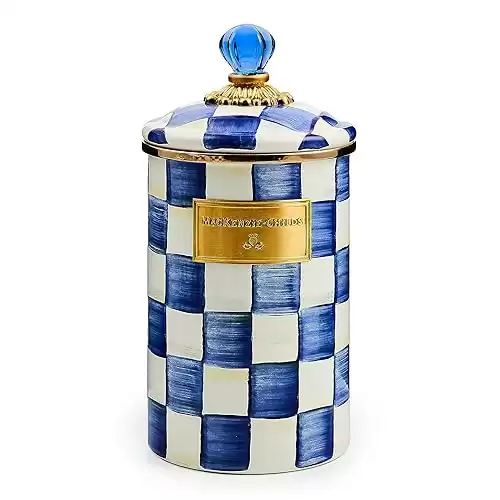 MACKENZIE-CHILDS Royal Check Enamel Canister