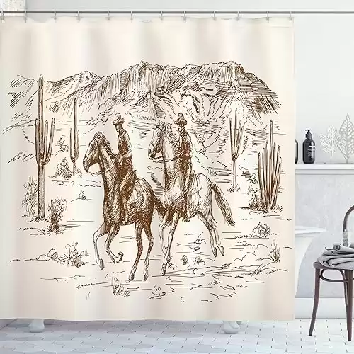 Ambesonne Western Shower Curtain