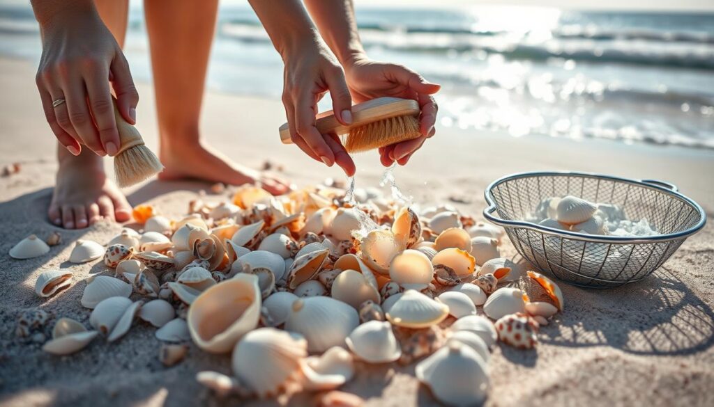 seashell cleaning methods